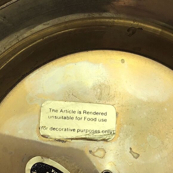 Cloisonné Decorative Floral Filigree Solid Brass Bowl - Picture 3 of 15